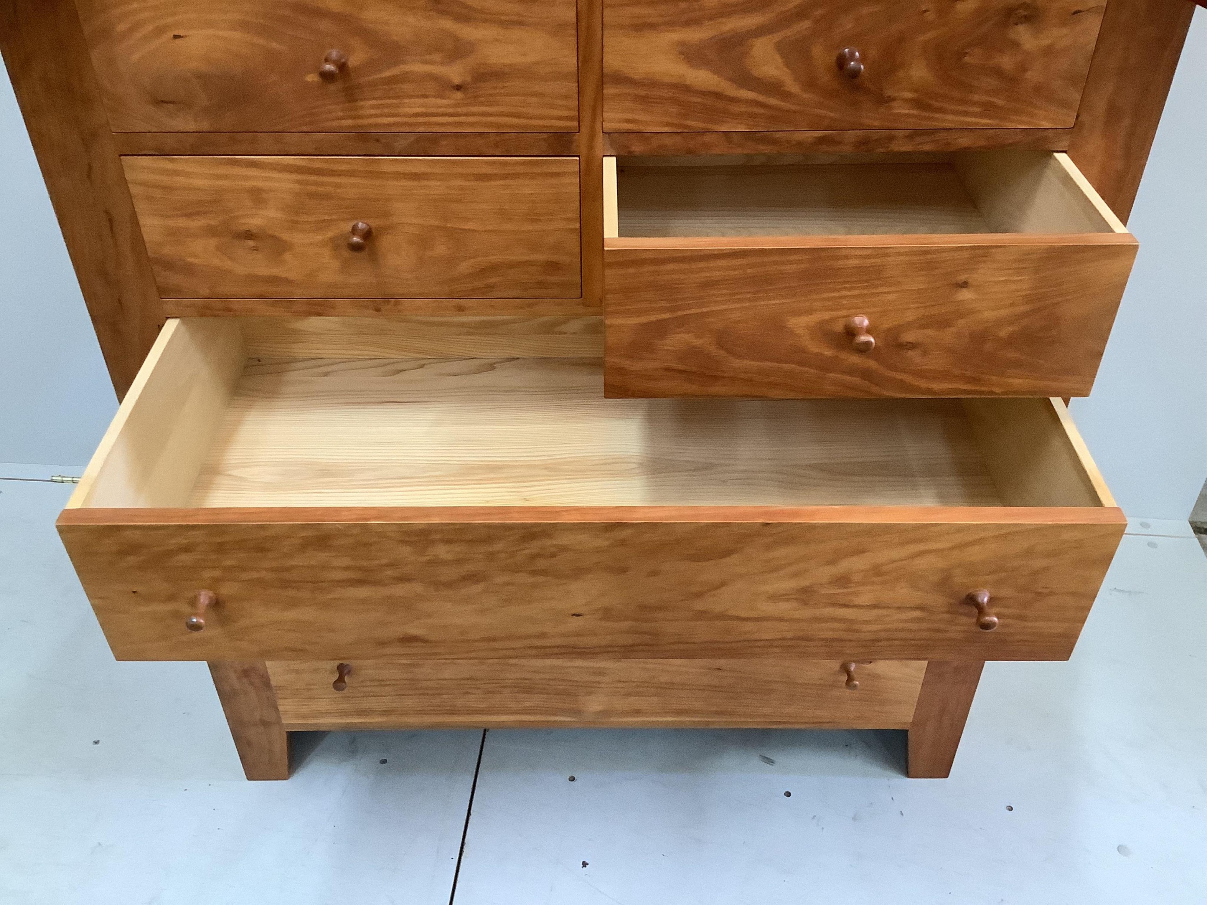 A Thomas Moser cherrywood 'Dr White's Chest' bedroom cupboard, width 106cm, depth 51cm, height 180cm. Condition - good